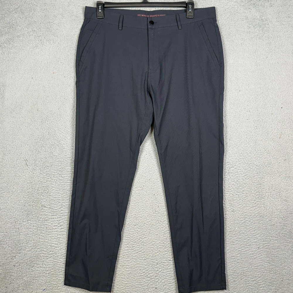 Marcus Pierce Pants Mens 36X30 Navy Blue Golf Chino Performance Flat Front EUC